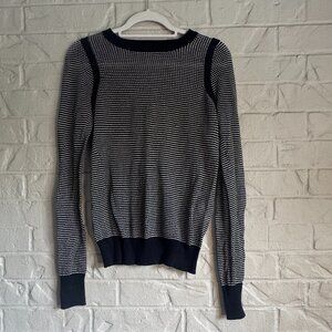 CLOSED Brand Navy & White Stripe Cotton Cashmere - Size Small - Long Sleeve
